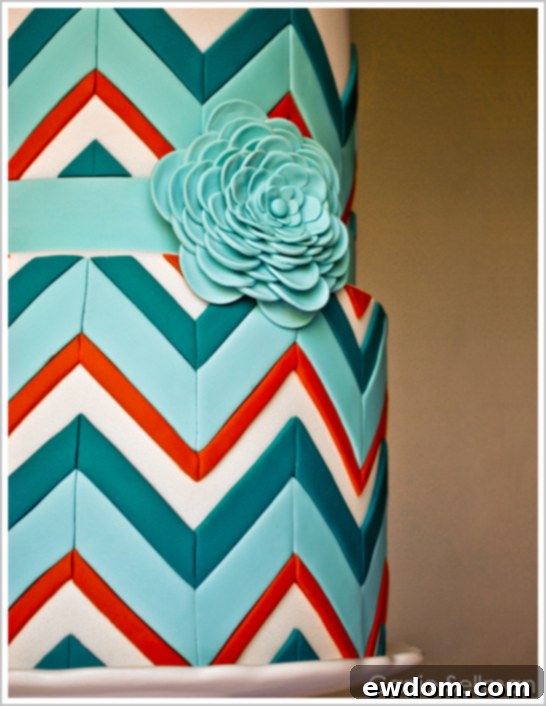 Chevron Cake for BRIDES Magazine