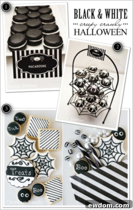 Black & White Creepy Crawly Halloween Ideas