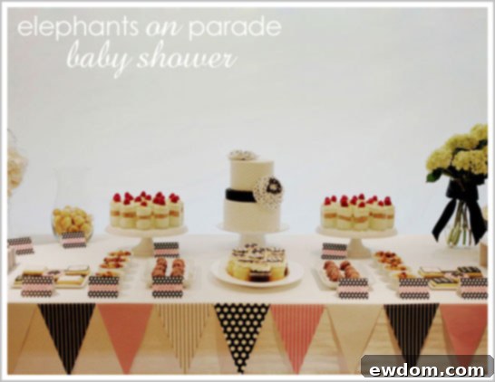 Modern Elephant Baby Shower Modern Elephant Baby Shower Theme Decorations