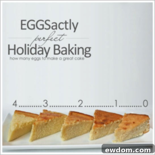 Eggs-actly Perfect Holiday Baking - A visual representation of perfectly baked cakes, hinting at the role of eggs.