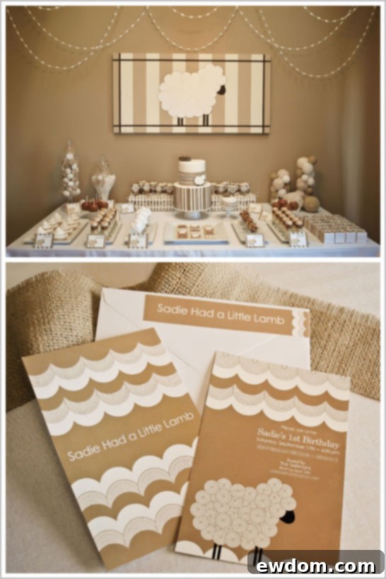 Sadie Had a Little Lamb First Birthday Celebration Sadie Had a Little Lamb 1st Birthday Party Theme