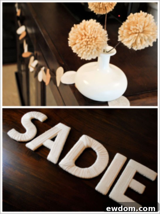 High Chair Felt Garland Decoration Felt Garland Lamb Party Decor