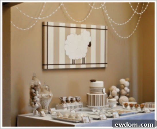 Cozy Lamb First Birthday Ambience Little Lamb Theme Overall View