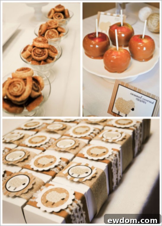 Lamb Birthday Cake and Sweets Little Lamb Party Dessert Table