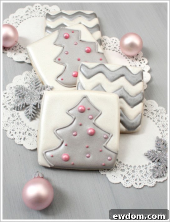 Chevron & Christmas Tree Cookies