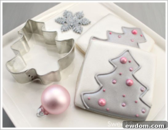 Modern Christmas Tree Cookies