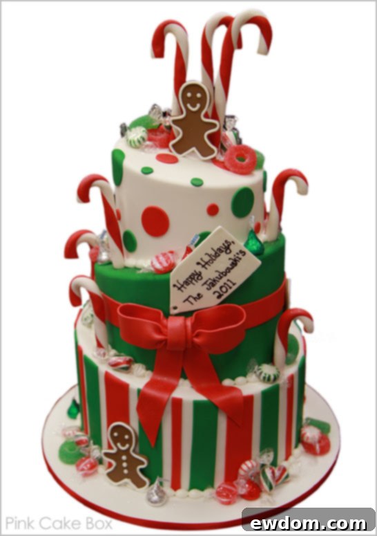Gingerbread Candyland Christmas Cake Gingerbread Candyland Christmas Cake