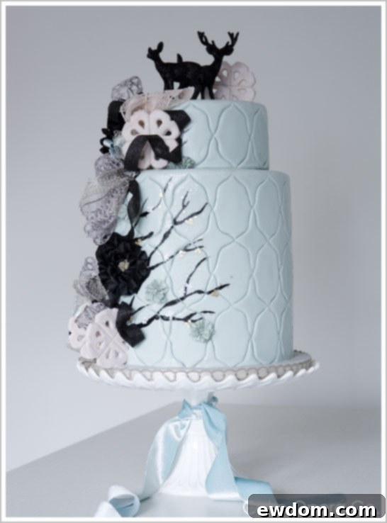 Elegant Winter Wedding Cake by Cake Opera