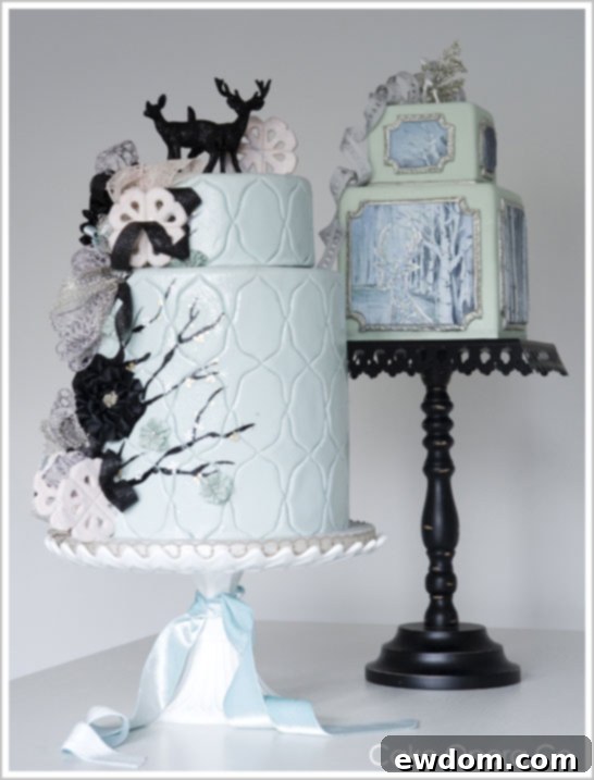 Elegant Winter Wedding Cake by Cake Opera
