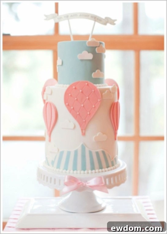 Up, Up and Away Baby Shower Cake Up, Up and Away Baby Shower Cake