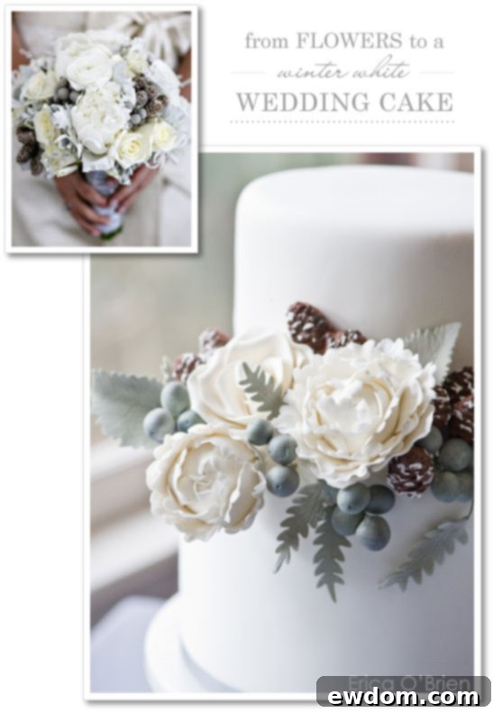 Winter White Floral Wedding Cake | by Erica O'Brien Winter White Floral Wedding Cake | by Erica O'Brien