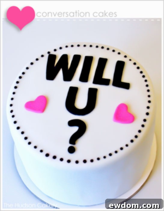 A playful 'I'm Yours' Conversation Cake, perfect for expressing affection on Valentine's Day